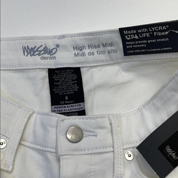 MOSSIMO Womens 6 White High Rise Jean Shorts - Picture 2 of 4